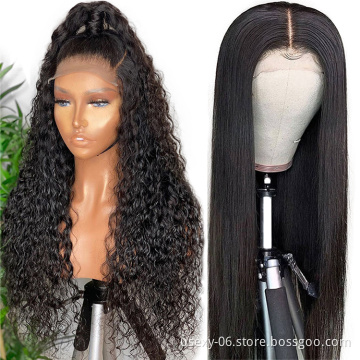 Curly Human Hair Wig 180 Brazilian Pre Plucked Glueless Lace Wigs For Women Remy Hair 5x5 6x6 Closure Wig